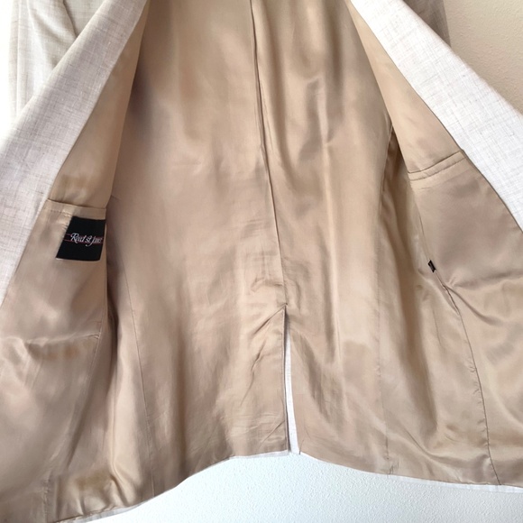 VINTAGE! LIKE NEW! Reed St James Mens Linen Blend Blazer - Picture 11 of 12